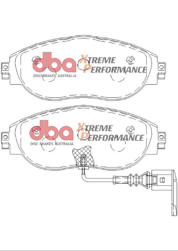 DBA 4000 Series T3 Slotted Front Disc & Xtreme Performance Pad Kit 340 x 30mm for Audi A3 8Y / Audi A3 quattro 8Y & More