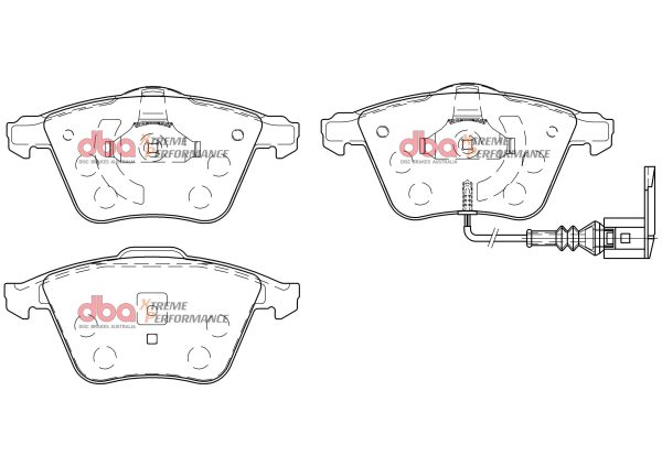 DBA 4000 Series T3 Slotted Front Disc & Xtreme Performance Pad Kit 345mm for Audi S3 8P / Volkswagen Golf (Mk6)