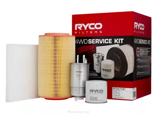 Ryco Filter Service Kit with Cabin Filter for Fiat Ducato JTD (F1AE engine)